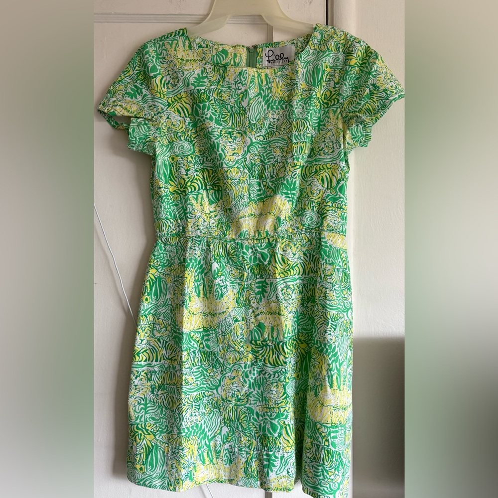 Lilly Pulitzer Green and Yellow Patterned Dress